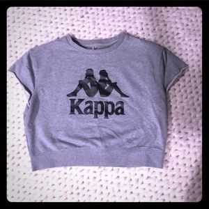 🌙Kappa cropped sweatshirt with cut off sleeves